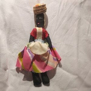 Vintage Doll 60s African Caribbean Folk Art